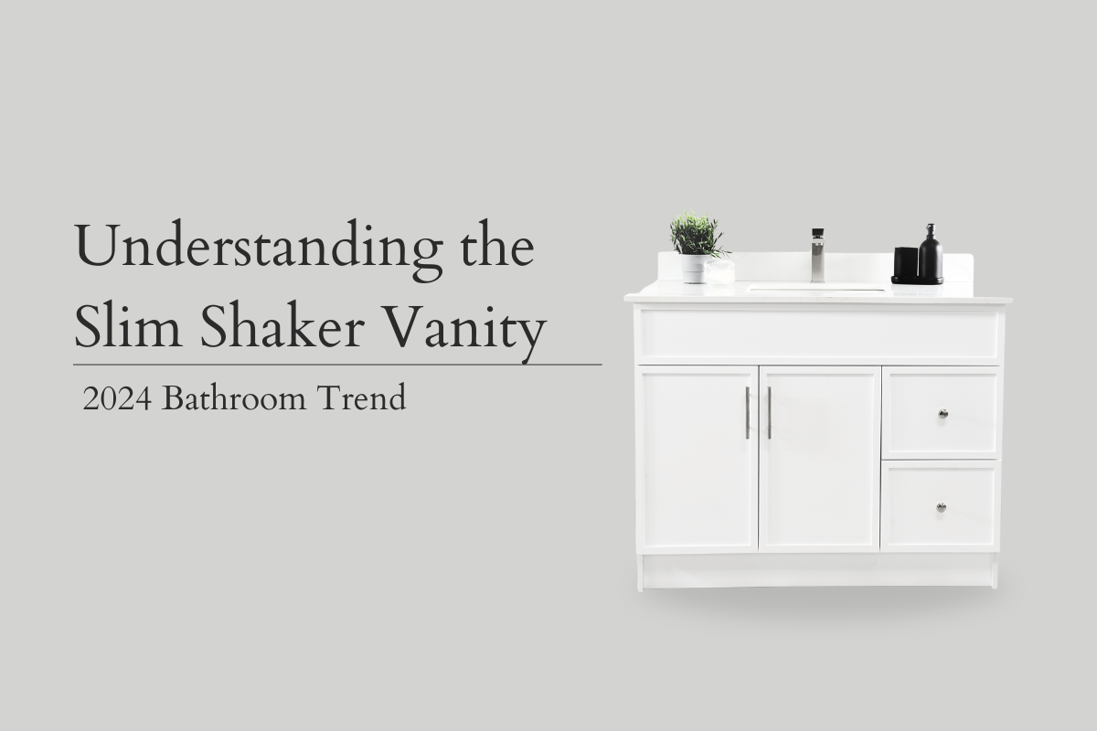 Bathroom Slim Shaker Vanity with countertop with sink