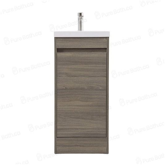 16" Powder Room Bathroom Vanity With Single Sink and Storage