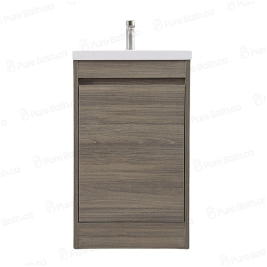 20" Powder Room Bathroom Vanity With Single Sink and Storage
