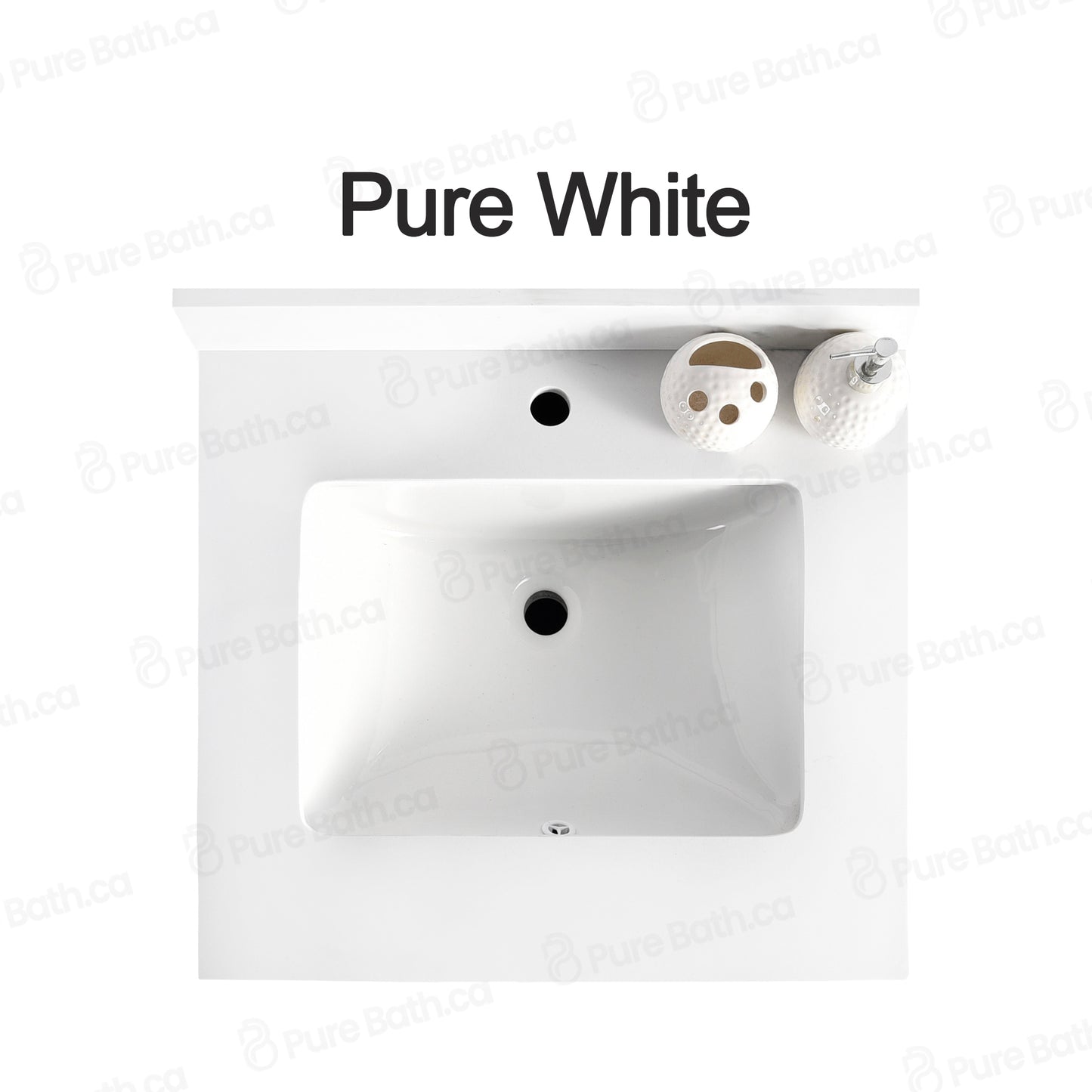 25" x 22.5" Pure White Countertop