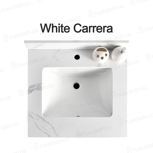 25" x 22.5" White Carrara Countertop