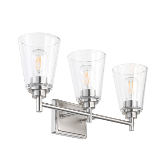 22'' Traditional Brushed Nickel Fountain-Style 3-Light Fixture