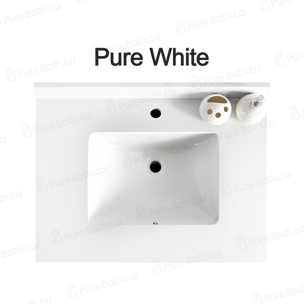 37" x 22.5" Pure White Countertop
