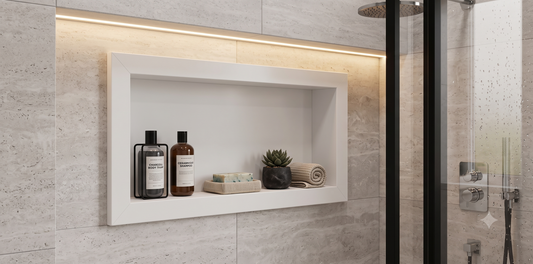 Quartz Shower Niche without Shelf