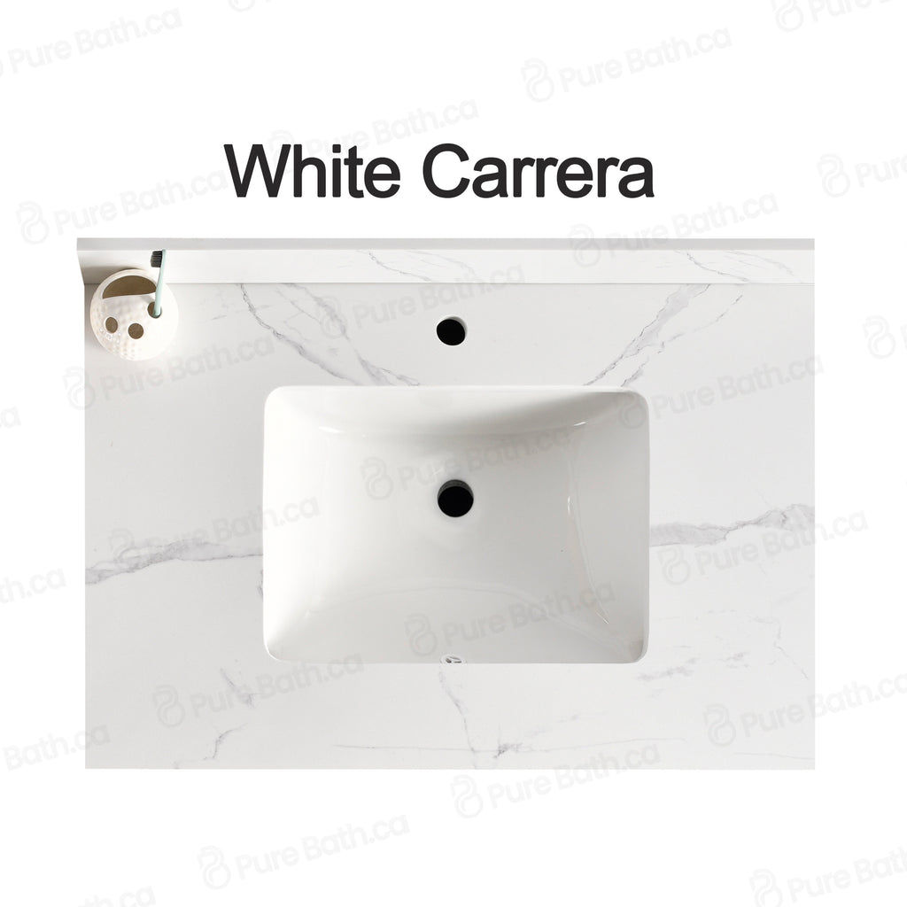 43" x 22.5" White Carrara Countertop
