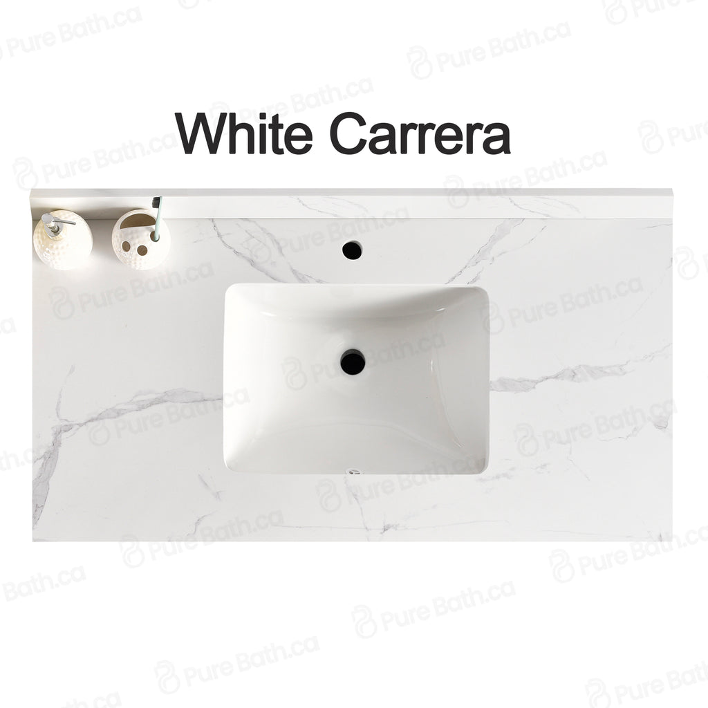 49" x 22.5" White Carrara Countertop
