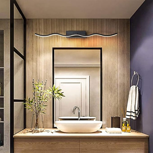 Wave Design LED Vanity Light – Matte Black