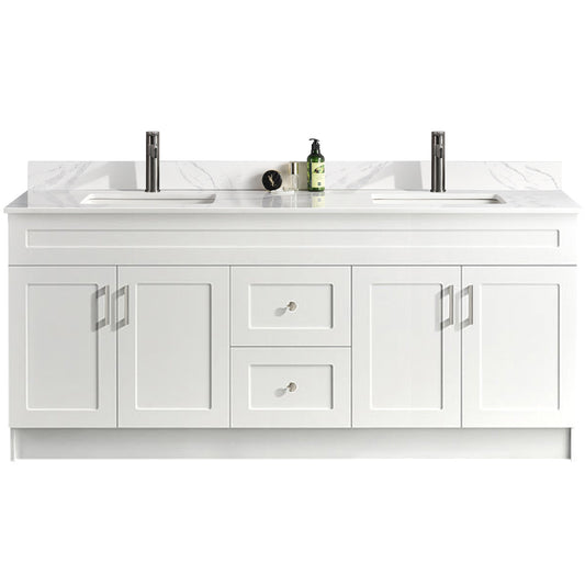 72″ Double Sink Bathroom Vanity (HDF). Free Standing Bathroom Cabinet