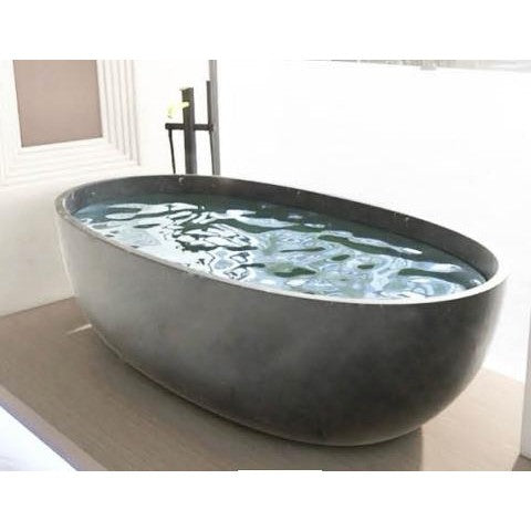 67" Acrylic Oval Freestanding Tub Grey