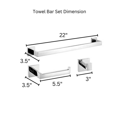 bathroom towel bar dimension