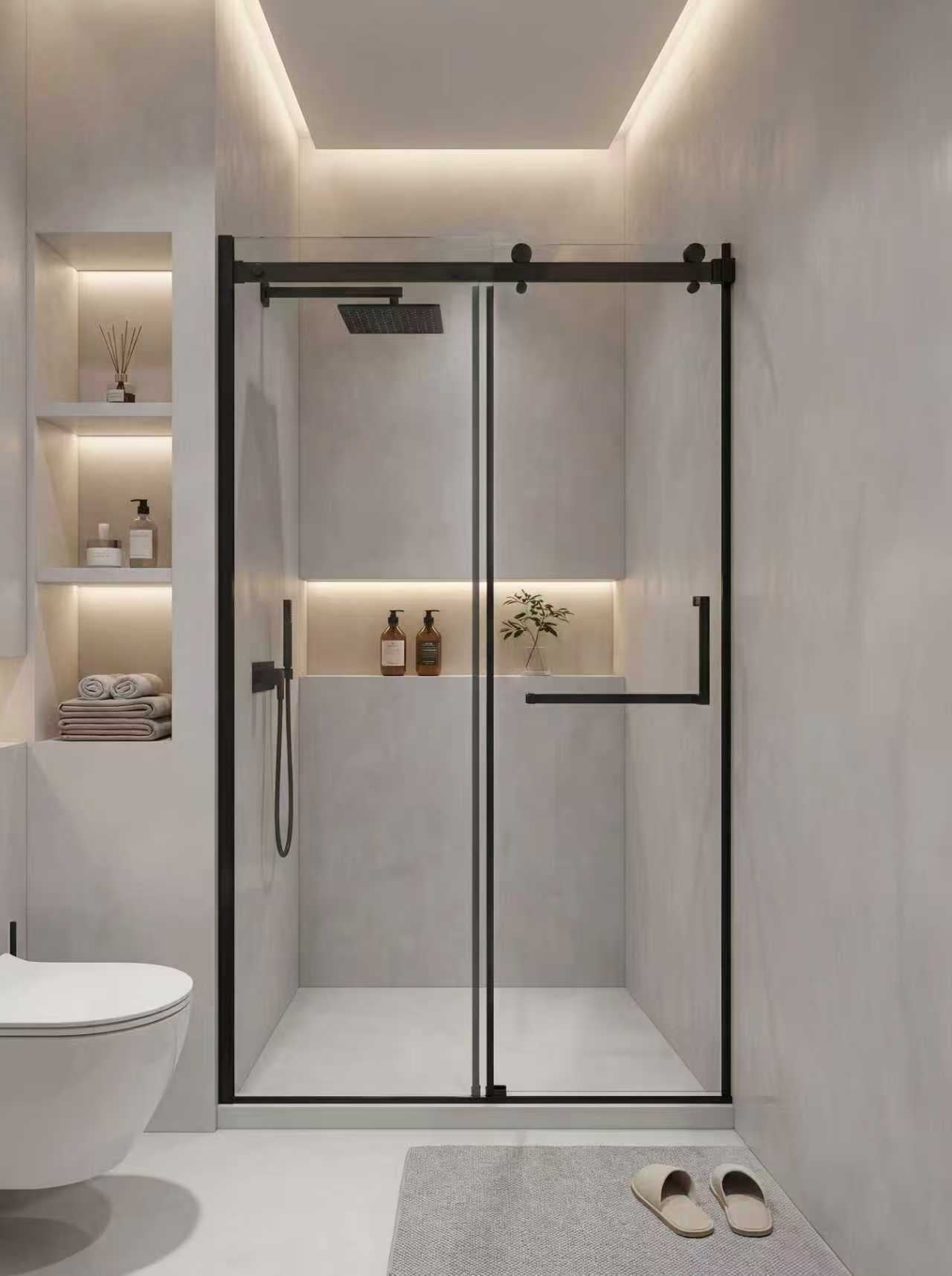 BL-045A Single Sliding Frameless Shower Door (48x72, 60x72, 60x75)