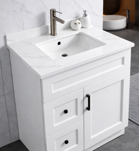 31" x 22.5" White Carrara Countertop