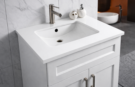 25" x 22.5" Pure White Countertop
