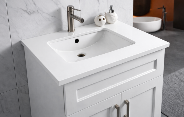 25" x 22.5" Pure White Countertop