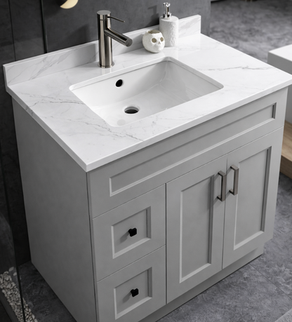 37" x 22.5" White Carrara Countertop