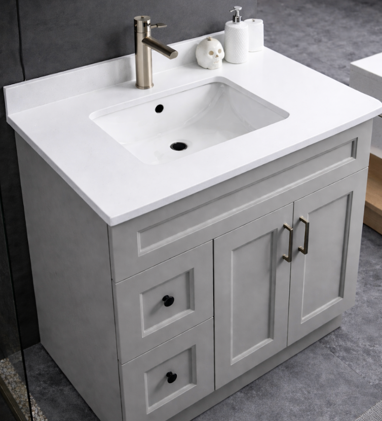 37" x 22.5" Pure White Countertop