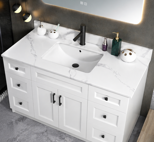 49" x 22.5" White Carrara Countertop