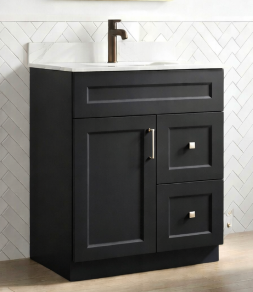 30″ Bathroom Vanity (Pinewood) Free Standing Bathroom Cabinet Left/Right
