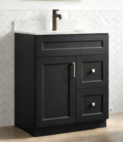 30″ Bathroom Vanity (Pinewood) Free Standing Bathroom Cabinet Left/Right
