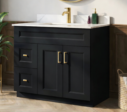 36″ Bathroom Vanity (Pinewood) Free Standing Bathroom Cabinet Left/Right