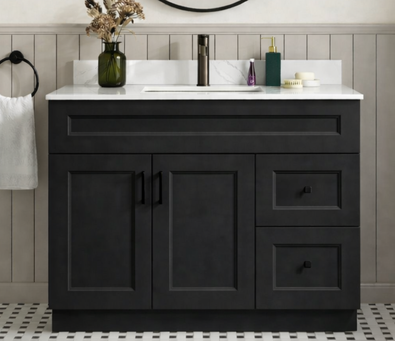 42″ Bathroom Vanity (Pinewood). Free Standing Bathroom Cabinet Left/Right
