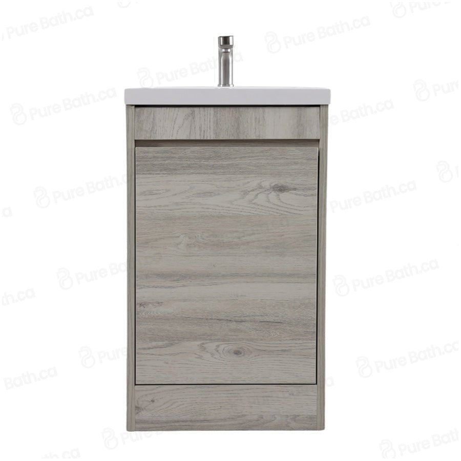 20" Powder Room Bathroom Vanity With Single Sink and Storage