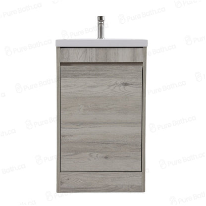 20" Powder Room Bathroom Vanity With Single Sink and Storage