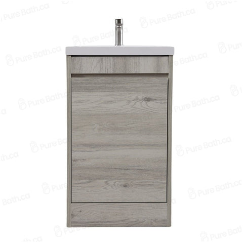 20" Powder Room Bathroom Vanity With Single Sink and Storage