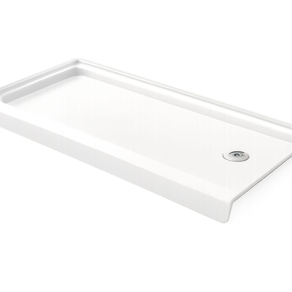 60×30 inch Right Drain Acrylic Shower Base