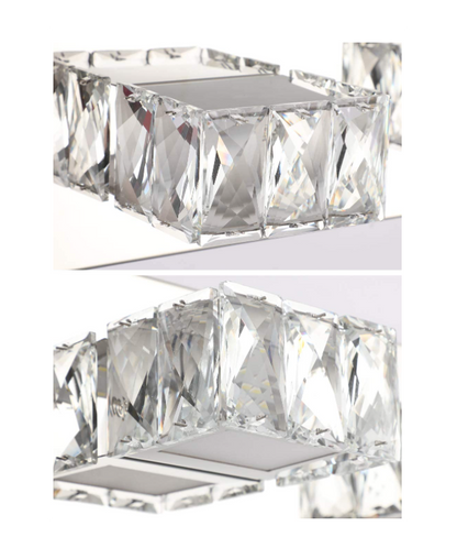 Luxury 3-Light Crystal LED Vanity Light – Chrome Finish