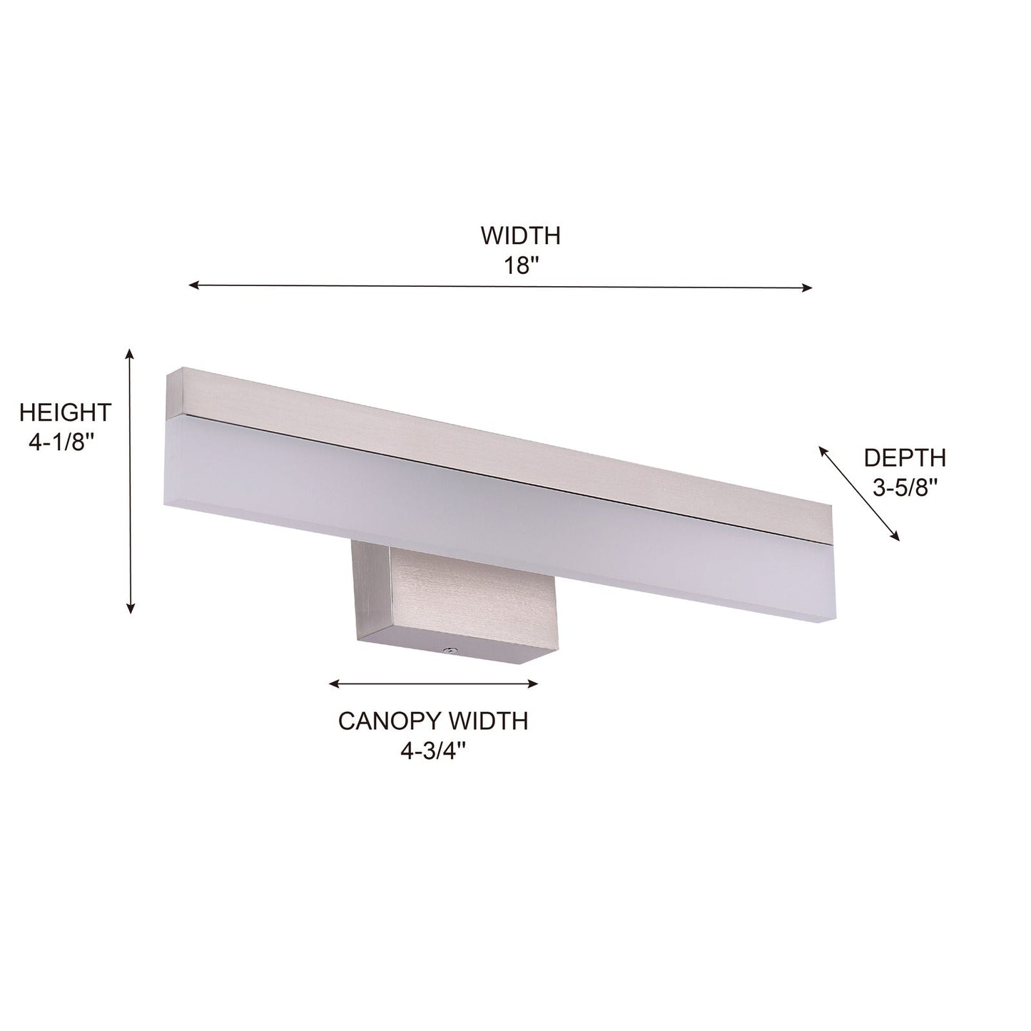 Contemporary Vanity Light Series / Aluminum & Acrylic Bar Design / Size & Color Options