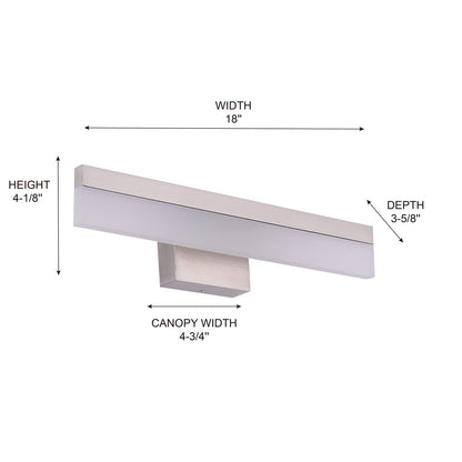 Contemporary Vanity Light Series / Aluminum & Acrylic Bar Design / Size & Color Options