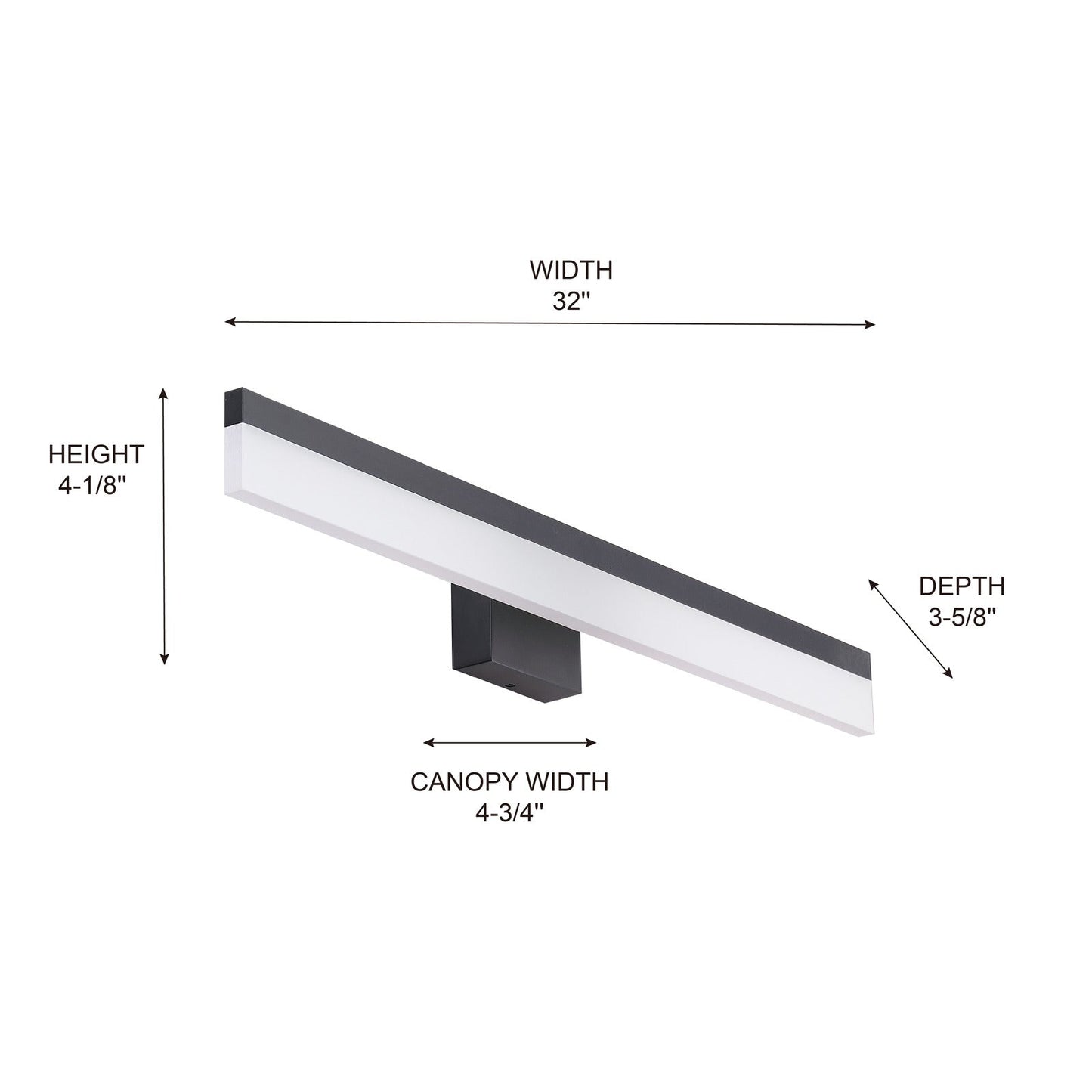 Contemporary Vanity Light Series / Aluminum & Acrylic Bar Design / Size & Color Options