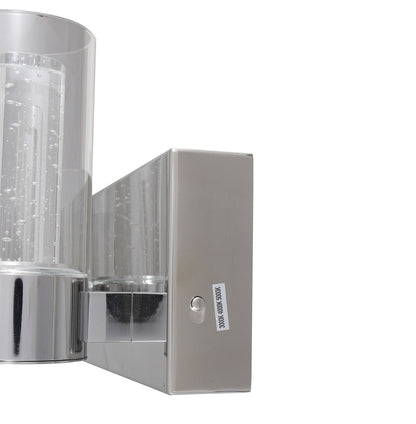 28.5'' Modern Chrome Glass Cylinder Vanity Light – 4-Light