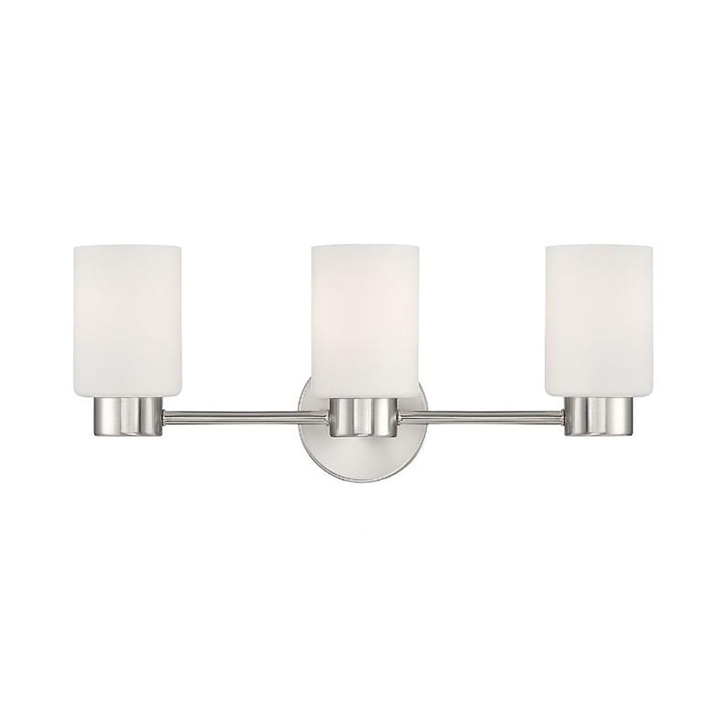 20'' Traditional Brushed Nickel 3-Light Vanity Light with Frosted Glass Shades