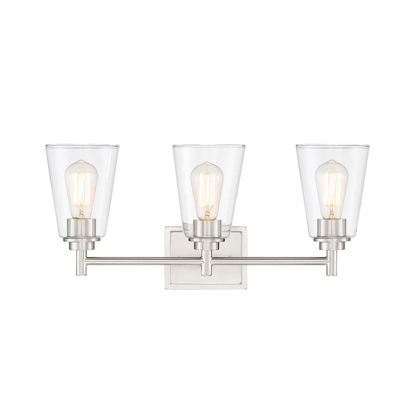 22'' Traditional Brushed Nickel Fountain-Style 3-Light Fixture