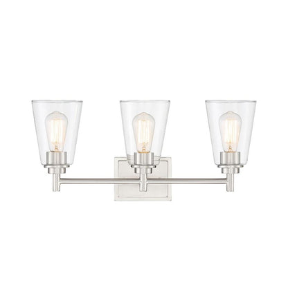 22'' Traditional Brushed Nickel Fountain-Style 3-Light Fixture