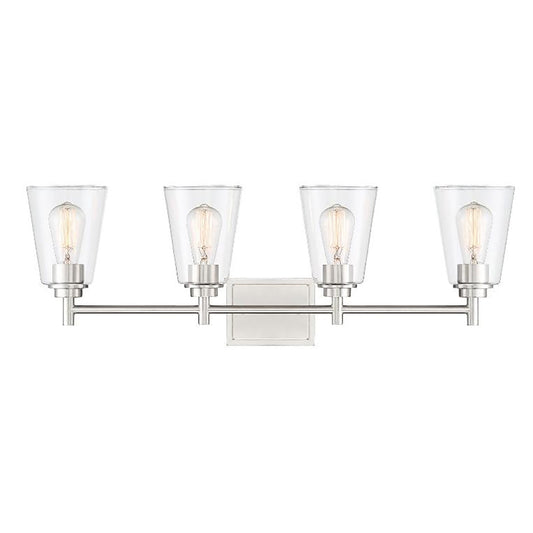 31'' Traditional Brushed Nickel Fountain-Style 4-Light Fixture