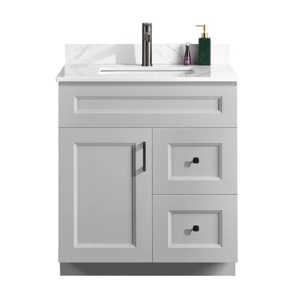 30″ Bathroom Vanity (Pinewood) Free Standing Bathroom Cabinet Left/Right