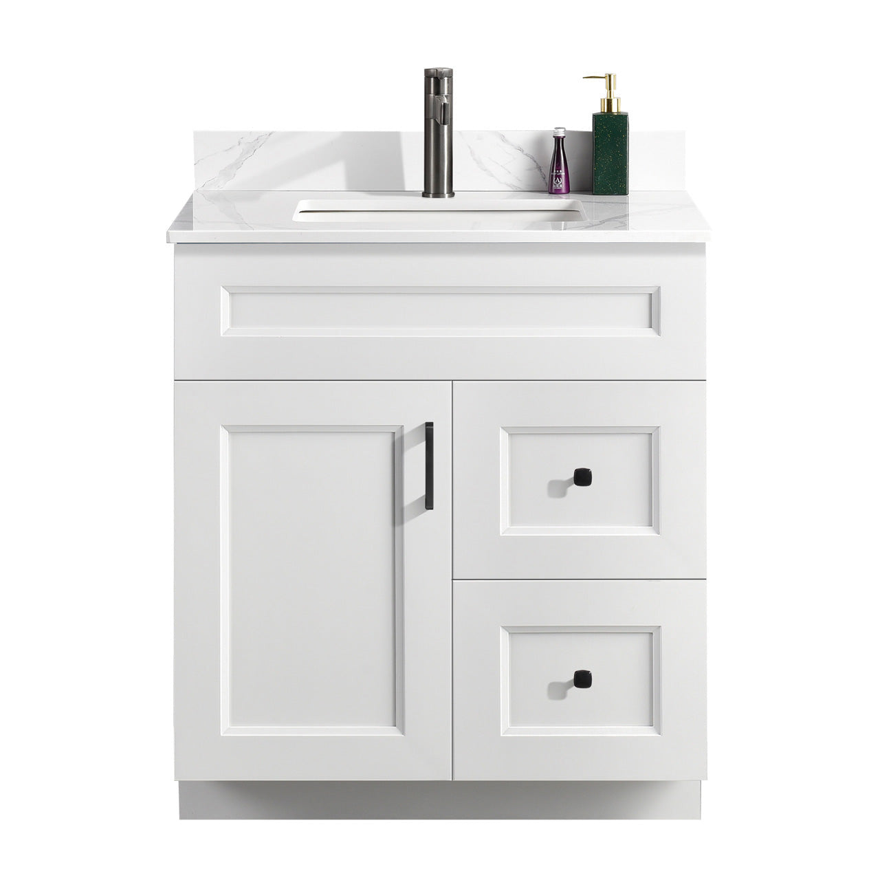 30″ Bathroom Vanity (Pinewood) Free Standing Bathroom Cabinet Left/Right