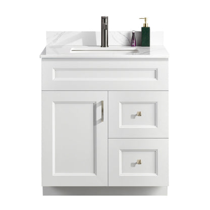 30″ Bathroom Vanity (Pinewood) Free Standing Bathroom Cabinet Left/Right