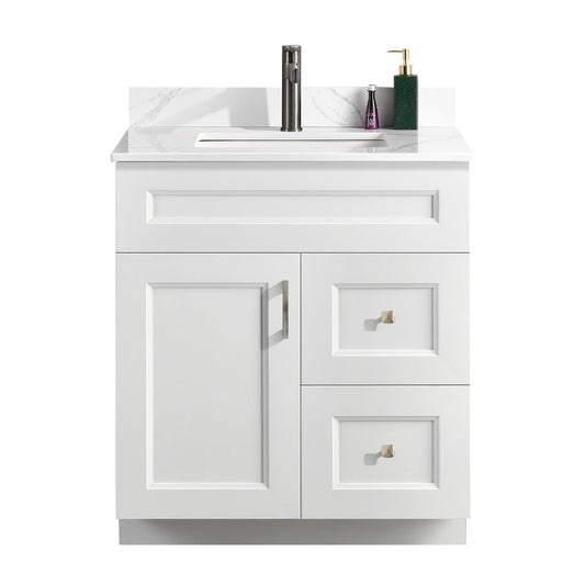 30″ Bathroom Vanity (Pinewood) Free Standing Bathroom Cabinet Left/Right