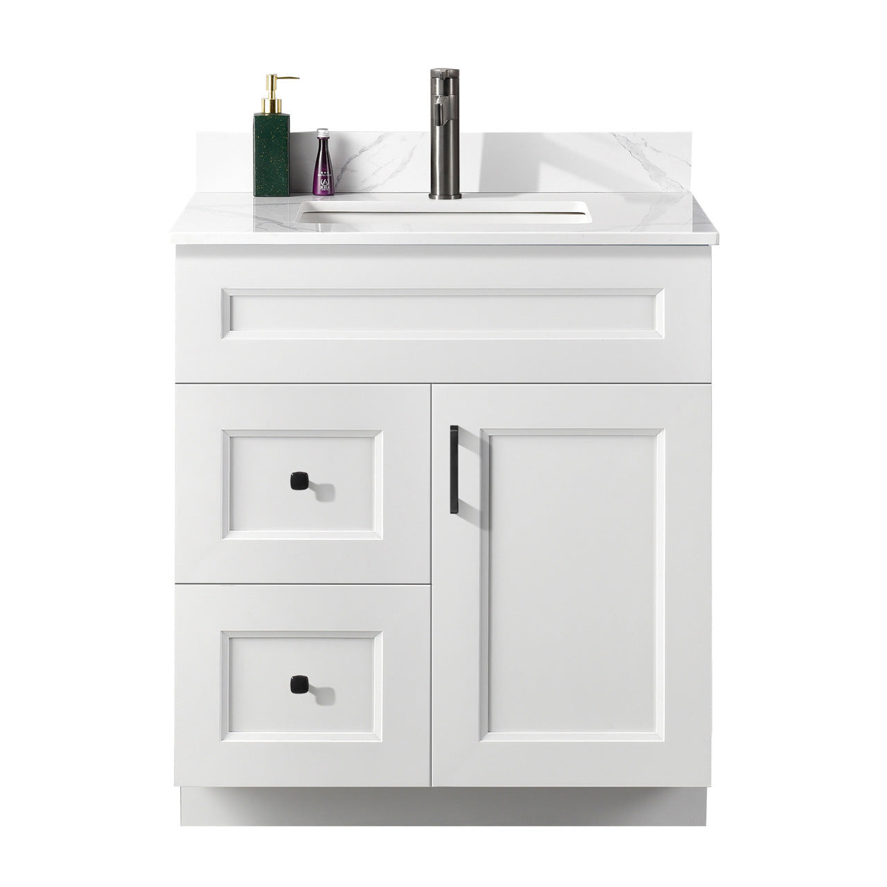 30″ Bathroom Vanity (Pinewood) Free Standing Bathroom Cabinet Left/Right