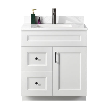 30″ Bathroom Vanity (Pinewood) Free Standing Bathroom Cabinet Left/Right