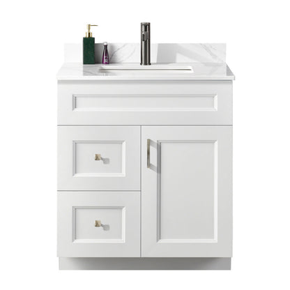 30″ Bathroom Vanity (Pinewood) Free Standing Bathroom Cabinet Left/Right