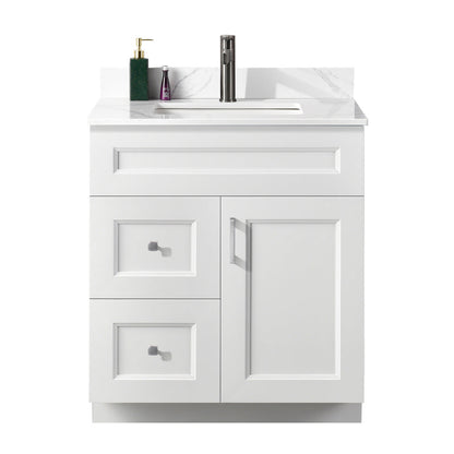 30″ Bathroom Vanity (Pinewood) Free Standing Bathroom Cabinet Left/Right