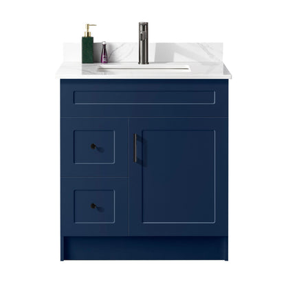30″ Bathroom Vanity (HDF) with Two Drawers / Free Standing Bathroom Cabinet Left/Right