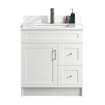 30″ Bathroom Vanity (HDF) with Two Drawers / Free Standing Bathroom Cabinet Left/Right