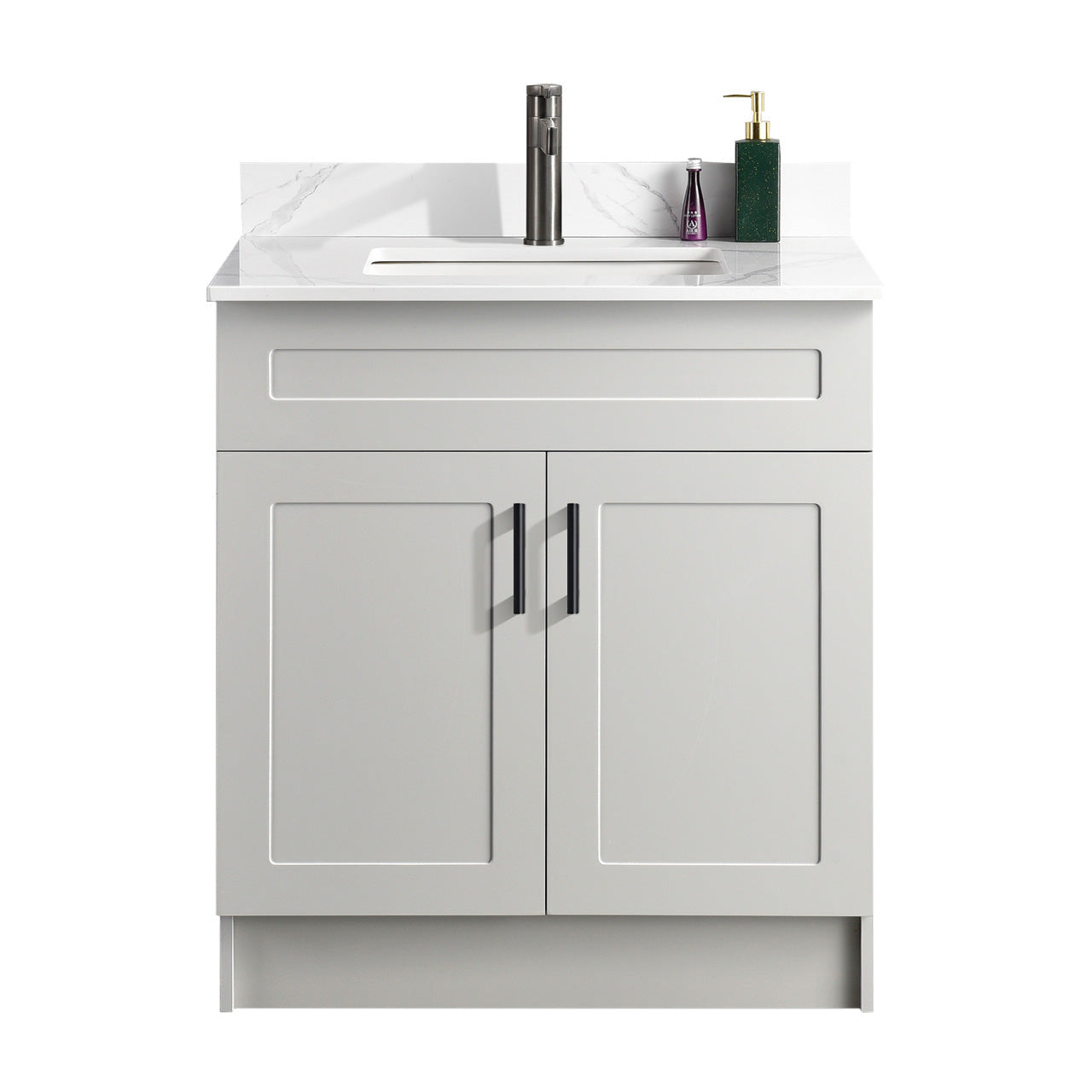 30″ Bathroom Vanity (HDF). Double Doors. Free Standing Bathroom Cabinet
