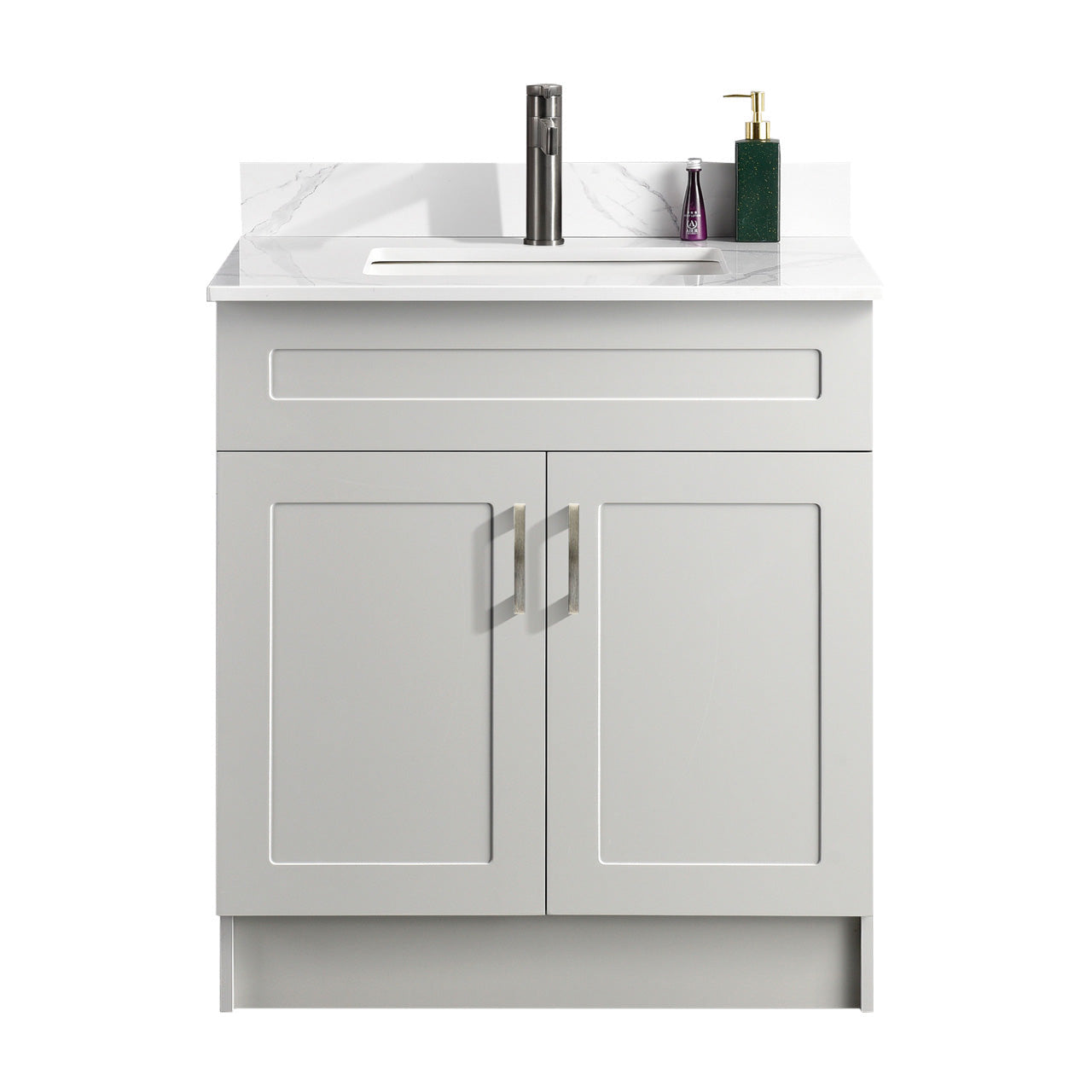 30″ Bathroom Vanity (HDF). Double Doors. Free Standing Bathroom Cabinet